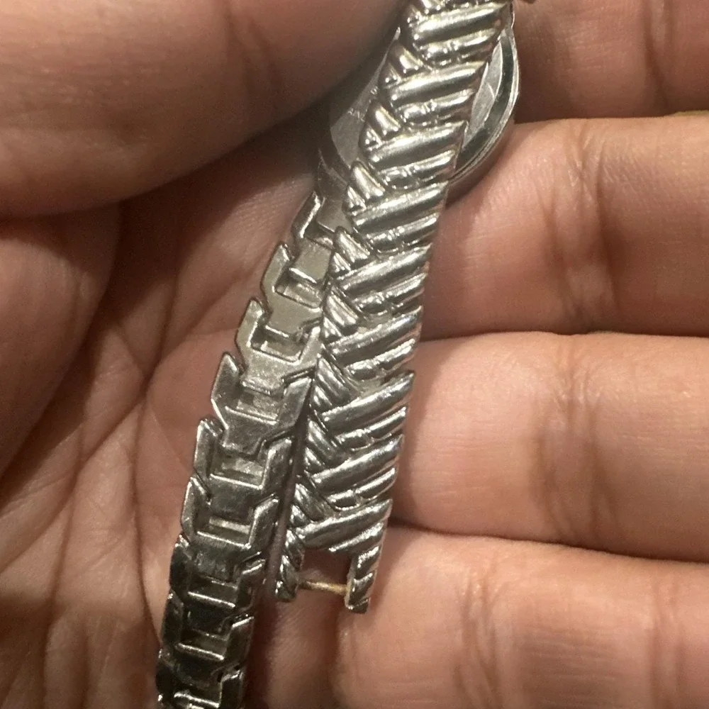 Working Faded Glory Silver 20mm Women's Watch Bracelet‎ Band Analog Fit 7.5in